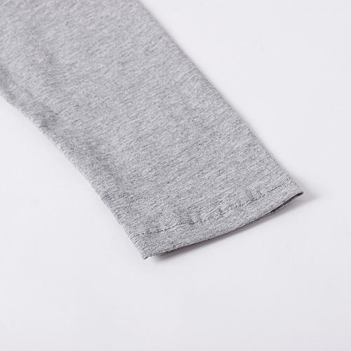 L码灰色小v领纯棉长袖t恤百搭修身打底衫男B4 商品图4