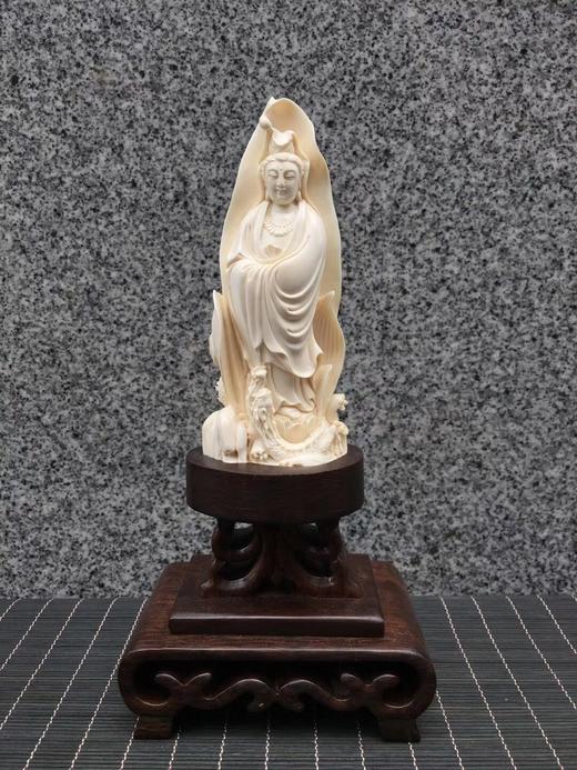 48649猛犸象牙大师精工观世音菩萨小摆件