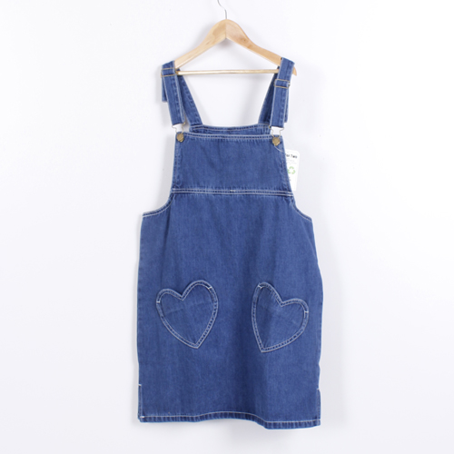 M码蓝色韩版学生女吊带短裙牛仔背带裙连衣裙B4