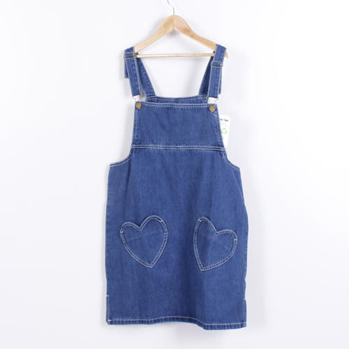 M码蓝色韩版学生女吊带短裙牛仔背带裙连衣裙B4 商品图0