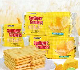 菲律宾进口零食新苗向日葵苏打乳酪味夹心饼干芝士味/柠檬味270g XS