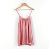 L码胭脂色性感吊带桑蚕丝绸真丝睡衣V领睡裙B1 商品缩略图0