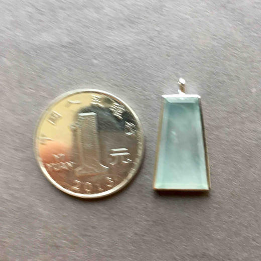 高冰种翡翠无事牌18k白金镶嵌 商品图3