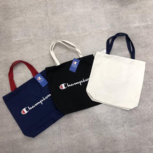 冠军champion帆布包单肩挎包潮牌代购大logo布袋子手提包 实数