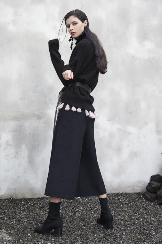  秋冬 女式羊绒呢阔腿裤 SJF17W310N 商品图1