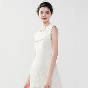 精纺圆领无袖羊绒连衣裙 SJF17W075N