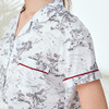 HSIA遐 夏季家居服两件套 休闲宽松衬衫领短袖短裤贡缎睡衣套装女 商品缩略图2