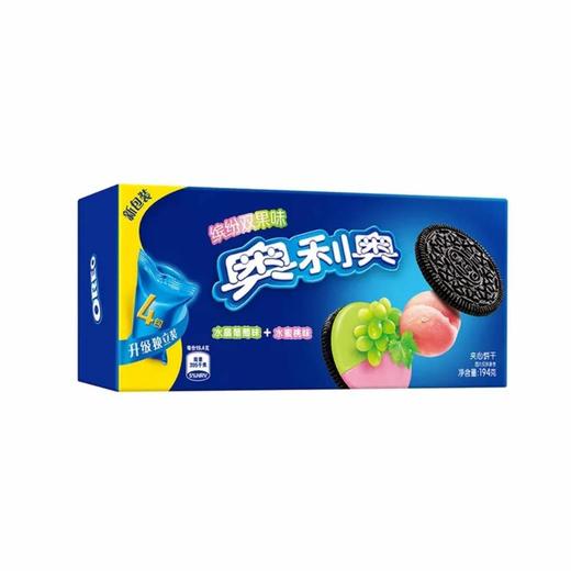 奥利奥水晶葡萄味+水蜜桃味夹心饼干194g 商品图0