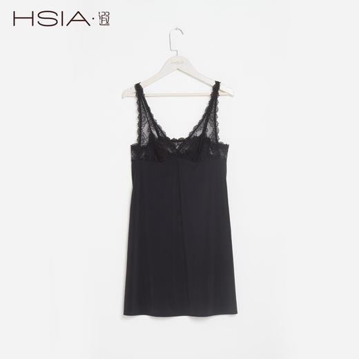 HSIA遐 睡衣女秋牛奶丝面料吊带睡衣睡裙女夏全罩杯露背性感吊裙 商品图3