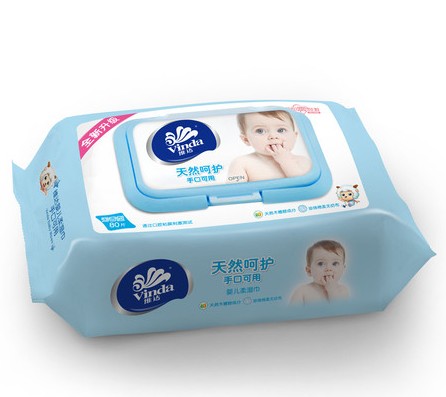 维达手口可用婴儿柔湿巾80片