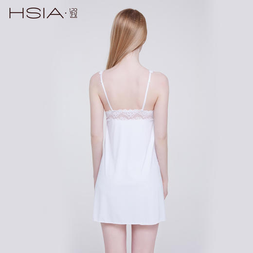 HSIA遐 睡衣女秋牛奶丝面料吊带睡衣睡裙女夏全罩杯露背性感吊裙 商品图1