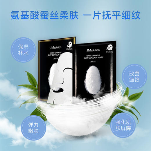 韩国JMsolution肌司研丝滑白蚕丝面膜35ml*10pcs/盒   补水保湿 淡化细纹 白蚕丝精华 丝滑紧致 抗皱补水 商品图1