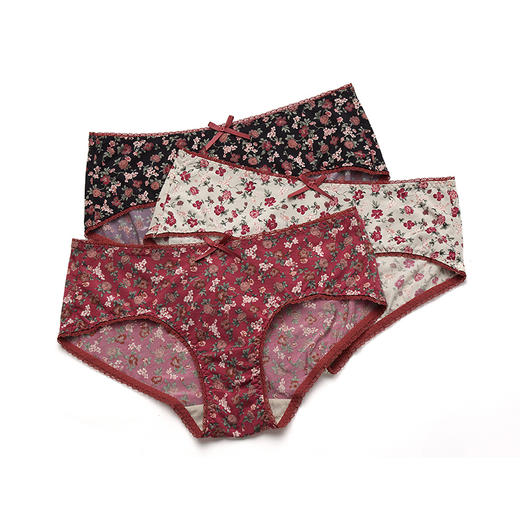 hsia遐平角裤纯棉浪底印花小裤舒适裤头性感内裤女