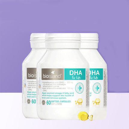 澳洲bioislanddha婴儿海藻油宝宝儿童孕妇婴幼儿60粒辅食