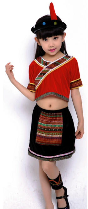 【儿童】儿童民族服装畲族舞蹈服少儿毛南族表演服畲族毛南族男女演出服装