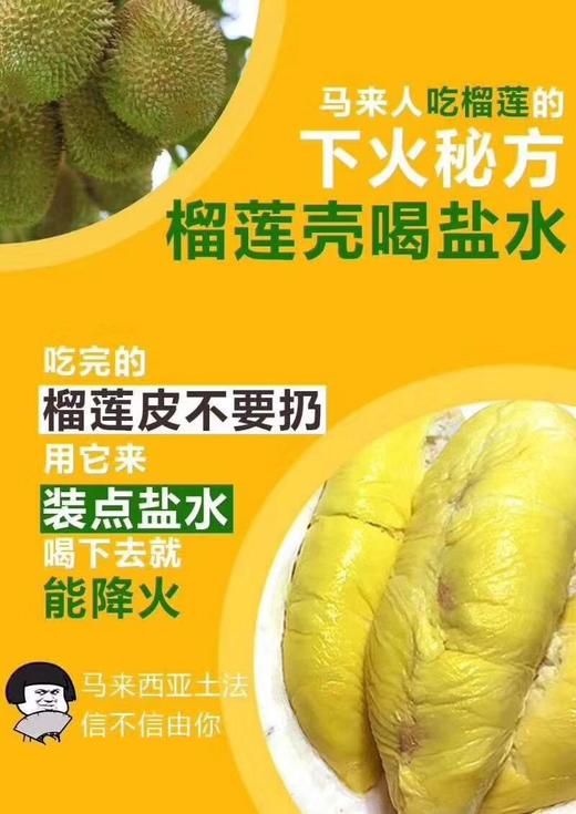 宏丰精选  马来西亚进口猫山王榴莲  新鲜榴莲 解冻就可以剥 商品图5