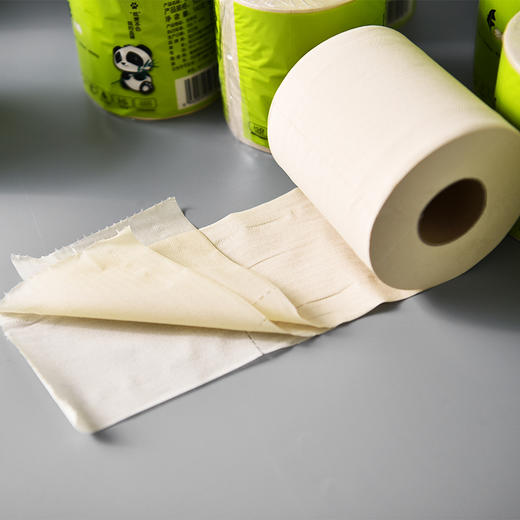 【曼天雨 深度定制】竹纤维本色卷纸 竹纤维纸巾竹浆家用卷筒纸 27卷整箱 商品图1