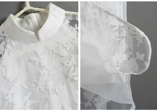 【服饰鞋包】妙生莲夏季女装立领七分袖中国风改良中式修身唐装奥黛旗袍连衣裙 商品图2