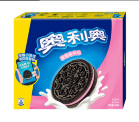 奥利奥夹心草莓味家庭装466g