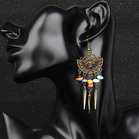 【服饰鞋包】欧美复古特色耳环民族风个性扇形小辣椒耳环