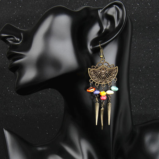 【服饰鞋包】欧美复古特色耳环民族风个性扇形小辣椒耳环 商品图0