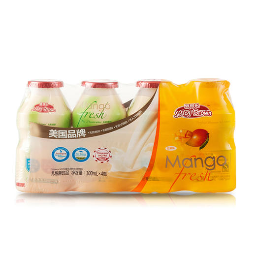 界界乐乳酸菌原味、草莓、芒果、蓝莓、水蜜桃（100ml*4瓶） 商品图2