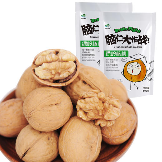 绿岭原果核桃500g实惠装 脑仁大作战 商品图1