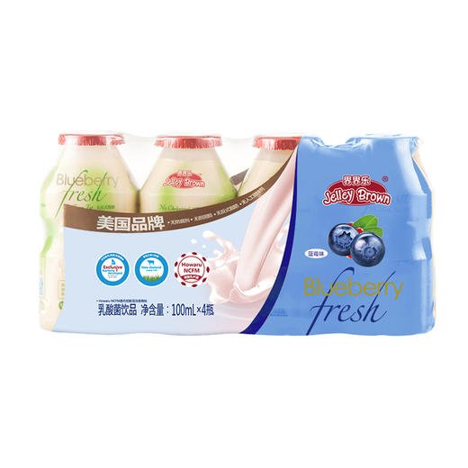 界界乐乳酸菌原味、草莓、芒果、蓝莓、水蜜桃（100ml*4瓶） 商品图3
