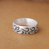 【戒指】S990足银戒指 民族风男女款泰银复古哑光磨砂祥云纹宽边戒指 商品缩略图5