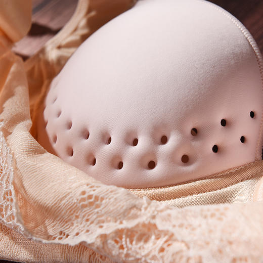 【39/2件】迪兰多 芳华系列 【定型薄杯】法式蕾丝全包，使胸部更加的丰满挺拔 咖啡因面料犹如人体第二层肌肤 2118052 商品图5