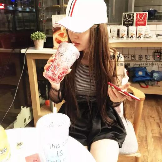 韩国创意夏日碎冰杯  双层冰酷杯带盖水杯吸管女生果汁杯， 商品图3