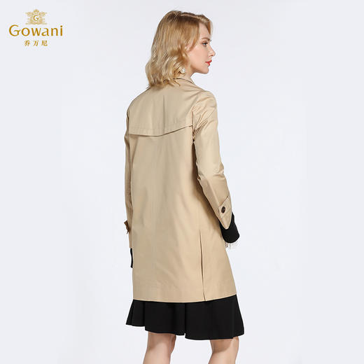 乔万尼风衣女春季简约卡其色欧美风经典百搭外套EB3A246 商品图2