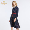 乔万尼春季长袖简约气质修身衬衫碎花连衣裙EB3E210 商品缩略图1