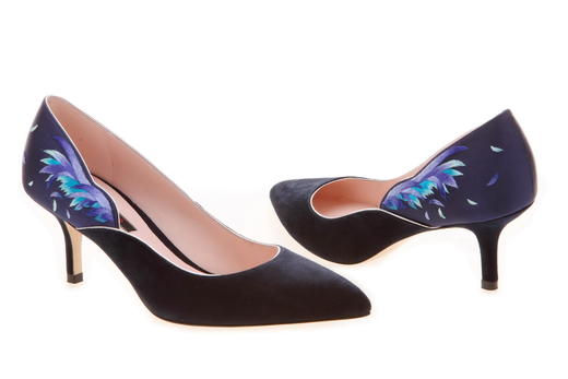 sheme鹤鸣 飞舞 新中式手工刺绣丝绸细跟舒适宴会女单鞋 商品图6