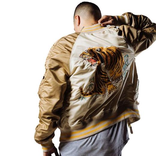 美国进口ALPHA阿尔法MA-1飞行夹克刺绣虎纪念版男女士飞行员外套 商品图4