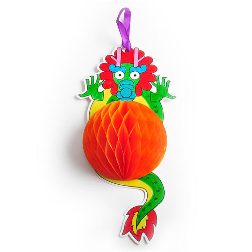 中秋国庆节白卡薄纸福龙挂件 商品图6