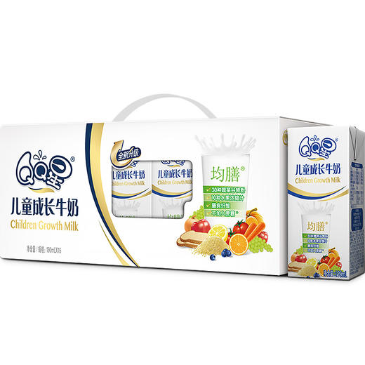 QQ星儿童成长牛奶全聪型、健固型、均膳型（190ml*15盒） 商品图1