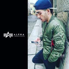 美国Alpha阿尔法飞行夹克MA1男士机车服短款保暖棉衣ma-1