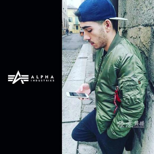美国Alpha阿尔法飞行夹克MA1男士机车服短款保暖棉衣ma-1 商品图0