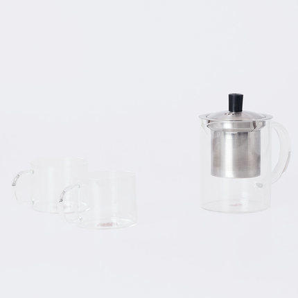 耐高温玻璃茶壶 过滤不锈钢泡茶壶  红茶茶具  花茶壶套装  泡茶器 商品图2