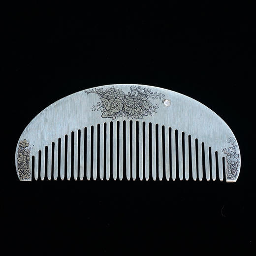 意大利经典雕金 织纹雕金 990银梳子○悦物Jewelry 商品图0