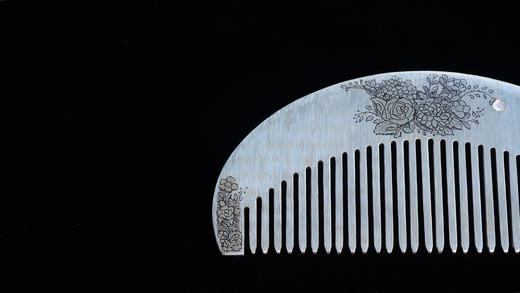意大利经典雕金 织纹雕金 990银梳子○悦物Jewelry 商品图4