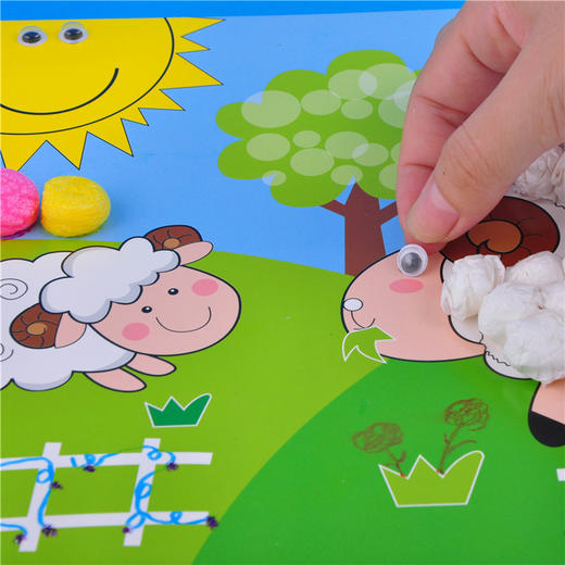 幼儿园课堂手工DIY搓纸小绵羊材料包 商品图6