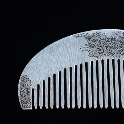 意大利经典雕金 织纹雕金 990银梳子○悦物Jewelry 商品图1