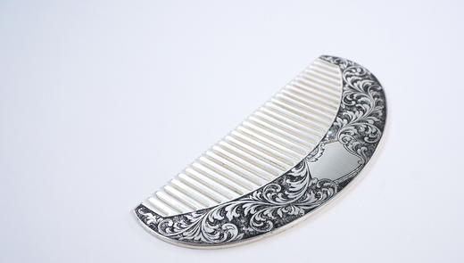 意大利经典雕金 990银梳子○悦物Jewelry 商品图6