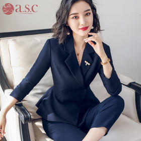 艾尚臣新款职业装时尚西装套装女工作服OL气质西服工装正装