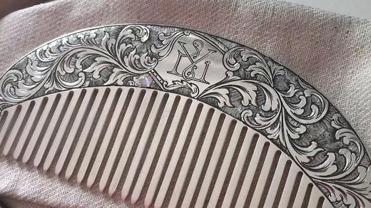 意大利经典雕金 990银梳子○悦物Jewelry 商品图9