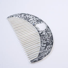 意大利经典雕金 990银梳子○悦物Jewelry
