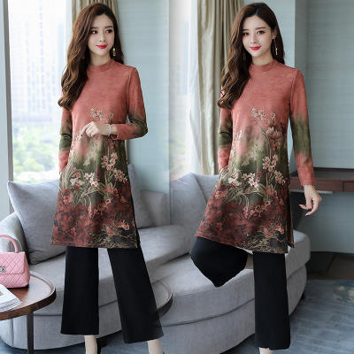 CQ SMYZ6072  新品印花上衣阔腿裤时尚套装 商品图3