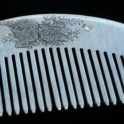 意大利经典雕金 织纹雕金 990银梳子○悦物Jewelry 商品图2